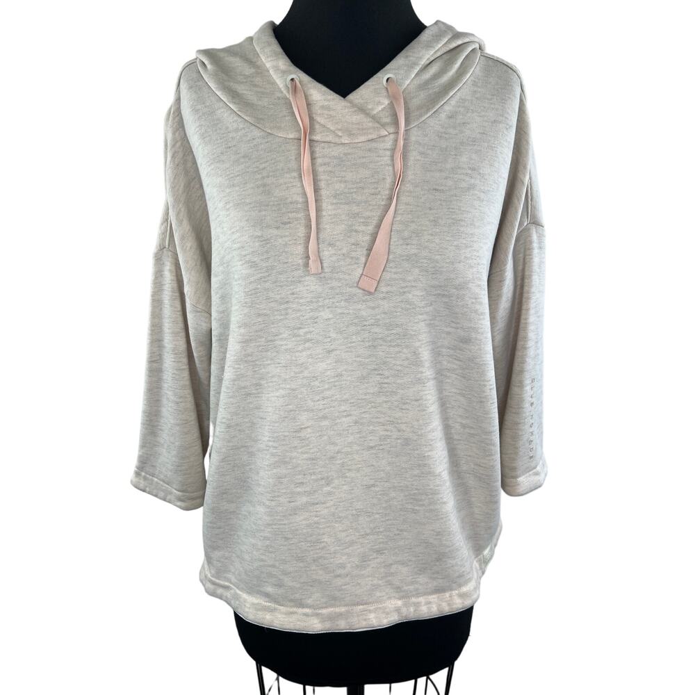 Scotch & Soda Club Nomade Beige Long Sleeve Cotton-Blend Pullover Hoodie Size S